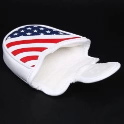 Volf Golf Red White Blue Synthetic Leather USA Mallet Putter Cover -Golf World Shop VolfGolfHeadcovers USAMalletPutter5