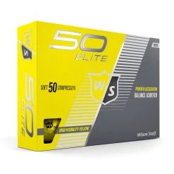 Wilson Staff 50 Elite Golf Balls -Golf World Shop WGWP17910 2019 50 Elite Yellow Right Hero