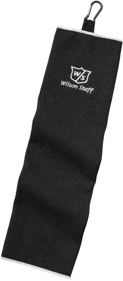 Wilson Staff Microfiber Trifold Golf Towel 16" X 21" Black 3 Wilson Staff Microfiber Trifold Golf Towel 16" X 21" Black - Image 3