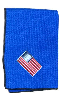 Joseph Elliott USA Embroidered Flag 18" X 18" Micro Fiber Towels -Golf World Shop je10