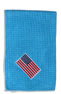 Joseph Elliott USA Embroidered Flag 18" X 18" Micro Fiber Towels -Golf World Shop je13