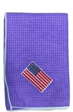 Joseph Elliott USA Embroidered Flag 18" X 18" Micro Fiber Towels -Golf World Shop je3