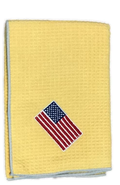 Joseph Elliott USA Embroidered Flag 18" X 18" Micro Fiber Towels -Golf World Shop je4