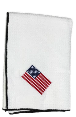 Joseph Elliott USA Embroidered Flag 18" X 18" Micro Fiber Towels -Golf World Shop je6