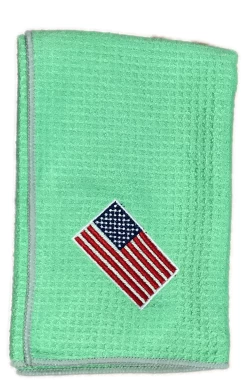 Joseph Elliott USA Embroidered Flag 18" X 18" Micro Fiber Towels -Golf World Shop je7
