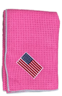 Joseph Elliott USA Embroidered Flag 18" X 18" Micro Fiber Towels -Golf World Shop je8