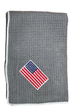 Joseph Elliott USA Embroidered Flag 18" X 18" Micro Fiber Towels -Golf World Shop je9