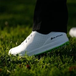 Orlimar Men's Spikeless Golf Shoes -Golf World Shop orlimar white heel side 10